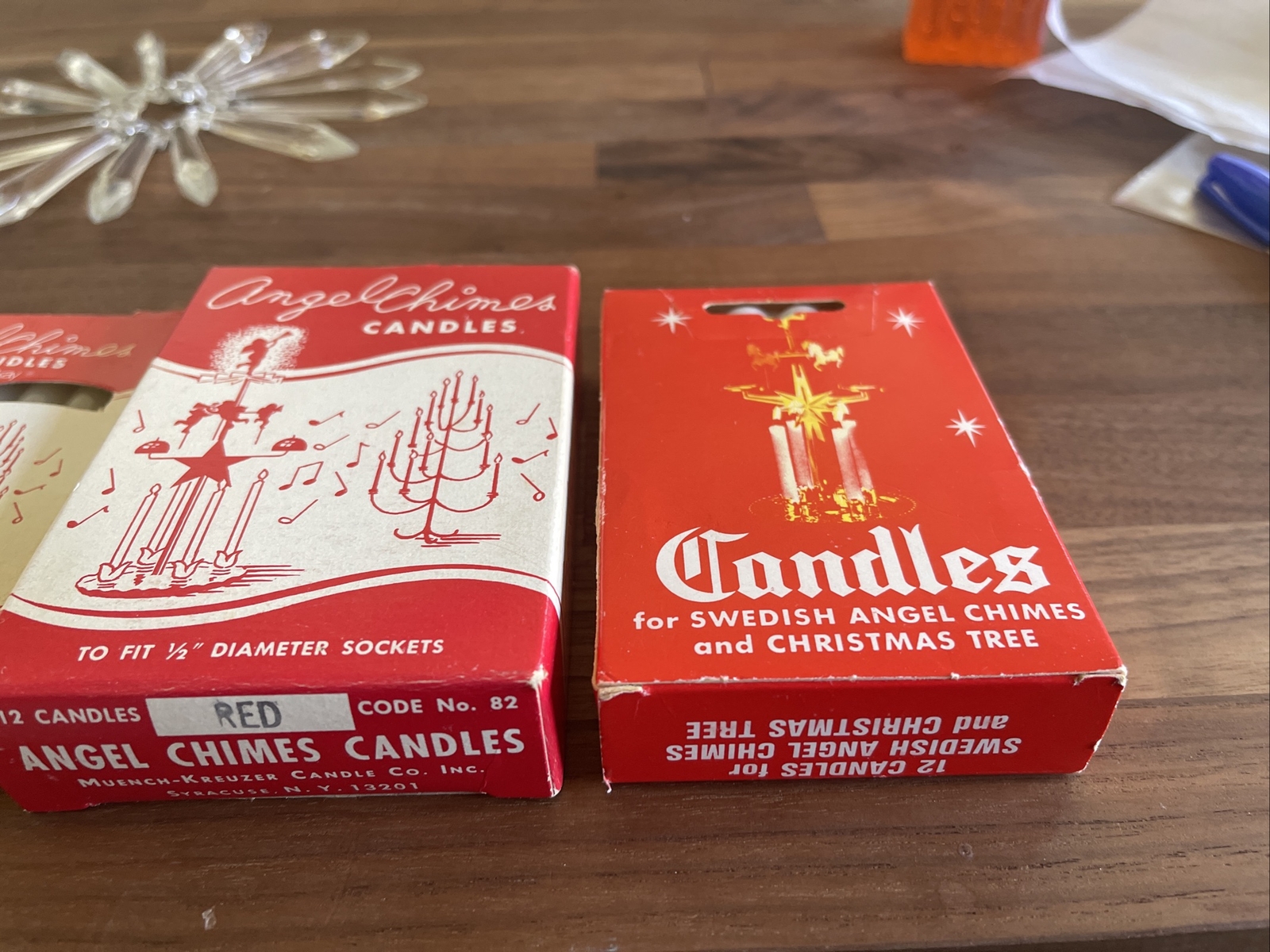 Vintage Original Swedish Christmas Angel Chimes Candles Box lot 3 eBay