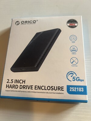 ORICO 2521U3  2.5'' SATA USB3.0 Portable External Hard Drive ENCLOSURE CASE ONLY