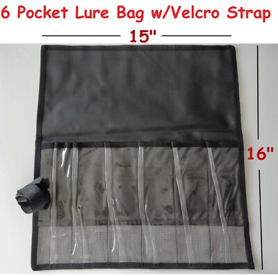 bags for fishing lures Aquaskinz Large Surf Lure Bag Surf Casting including durable Tarpaulin and rugged PVC Evolution Outdoor Big Bait Bag