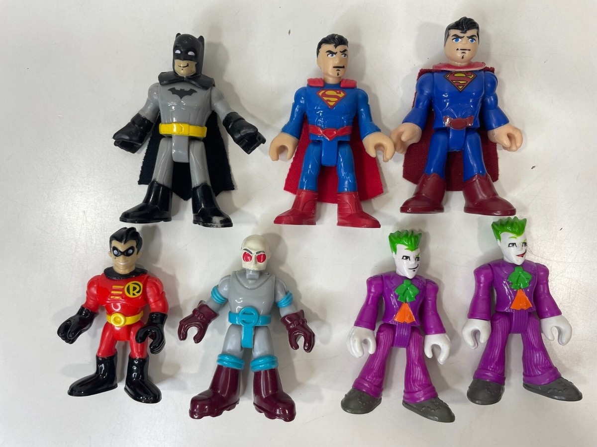 Imaginext DC LOT OF 7 Robin Joker Superman Batman Mr. Freeze