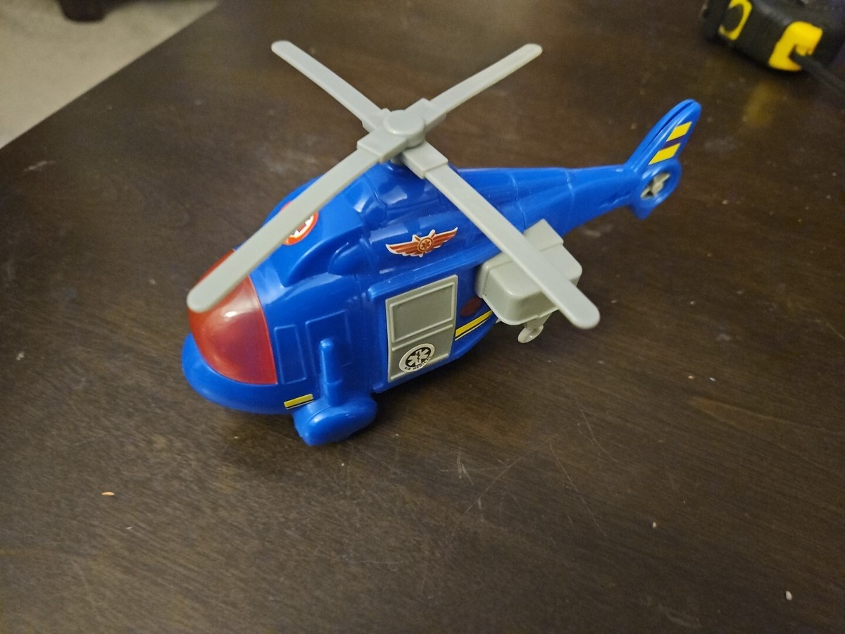 Greenbrier International Plastic Helicopter - Blue Vintage Toy Air