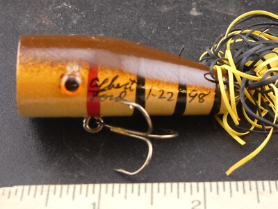 VINTAGE ALBERT FORD BLOOPER BRANSON MISSOURI WOODEN FISHING LURE 1-22-98 |  eBay