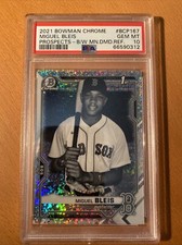 2021 Bowman Chrome Black & White Mini-Diamond Refractor Miguel Bleis PSA 10
