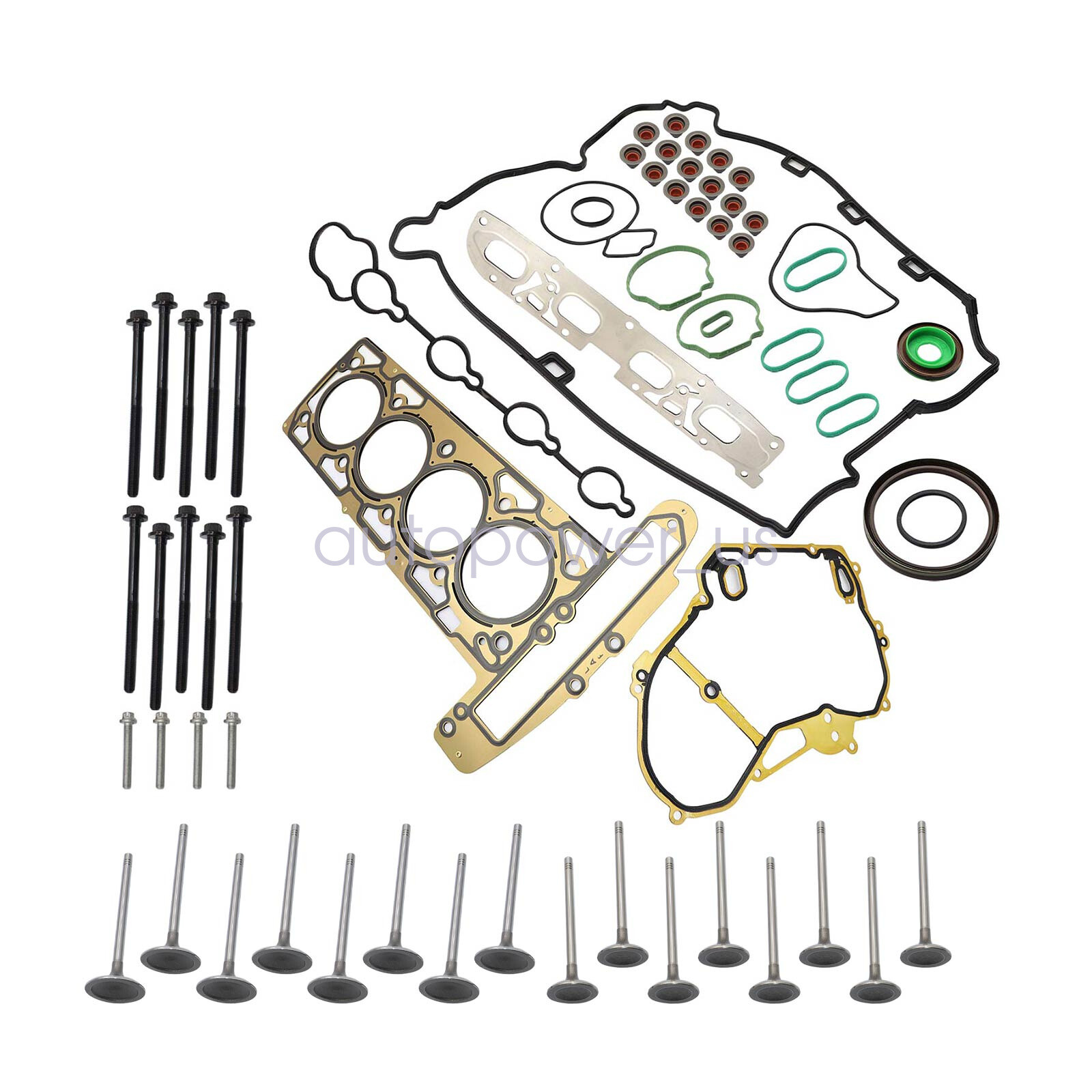 Head Gasket Bolts&Intake Exhaust Valves Fit 20102013 Chevrolet Buick