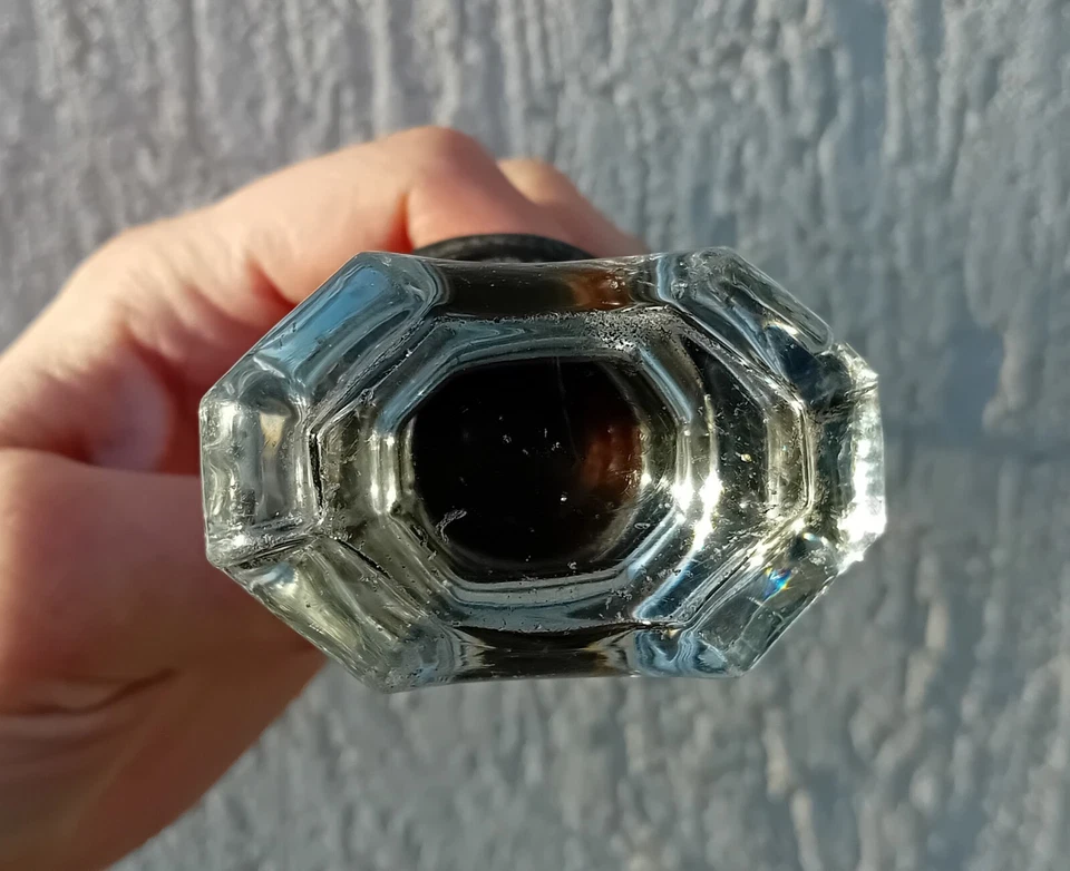 Poignée ancienne de porte en verre - Photo 4/4