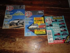 A VOIR !!! LOT 3 ANCIENS MAGAZINES " AUTO MOTO " 1988/89