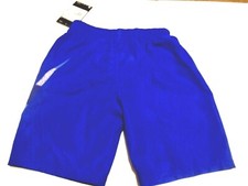 New Nike 6 solid royal blue boys swim suit trunks shorts elastic waist swimsuit