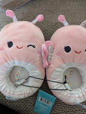 New Squishmallow Toddler Girls House Slippers, Pink, Butterfly, Size 9-10