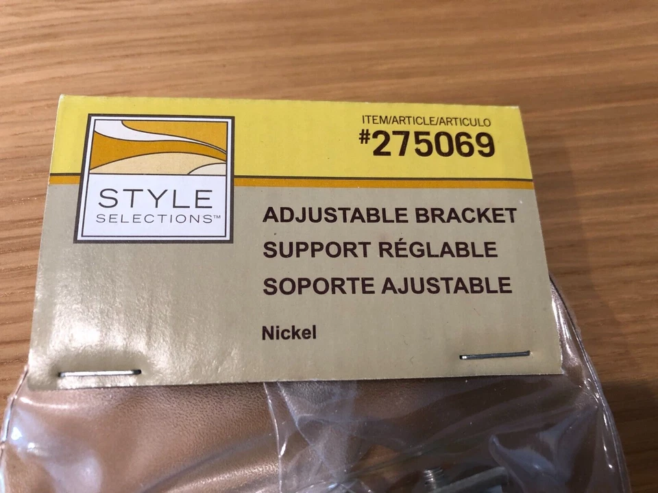 Juego de 2 soportes de barra de cortina ajustables soporte de gancho herrajes níquel 5/8" * ¡NUEVO! Foto 2 de 4