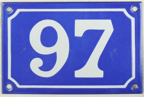 Blue enamel French house number door gate wall plate - NEW OLD STOCK from 2004 - Picture 73 of 76