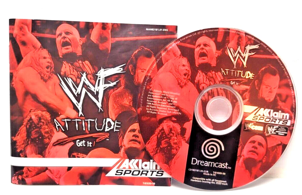 WWF Attitude Sega Dreamcast PAL UK BOXED with MANUAL - Image 3 of 4