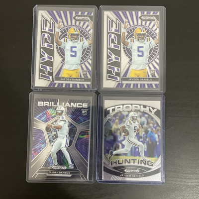 2024 Prizm Draft Picks Jayden Daniels (RC) Inserts Lot Of 4