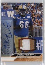 2024 Upper Deck CFL Game Patch Auto 32/99 Stanley Bryant #67 Patch Auto 1lm9