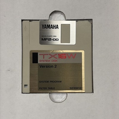 Yamaha TX16W System Disk Version 2 OEM Part With Manual Good Condition
