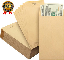 - Money Envelopes for Cash, 6.5" X 3.5", 100 Pack, Kraft Paper, Self-Adhesive Bu