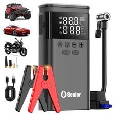 Jump Starter with Air Compressor, 6000A Battery Jumper Starter Portable, 12V ...