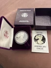 1986-S American Eagle 1 oz Silver Proof 1 Dollar Coin w/Box and COA