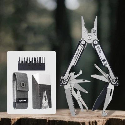 WARNA Ares schwarz 20 in 1 Multitool Zange EDC Camping Werkzeug Set - Bild 1 von 4