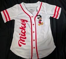 Kids Mickey Mouse Baseball Jersey Sz 10/12