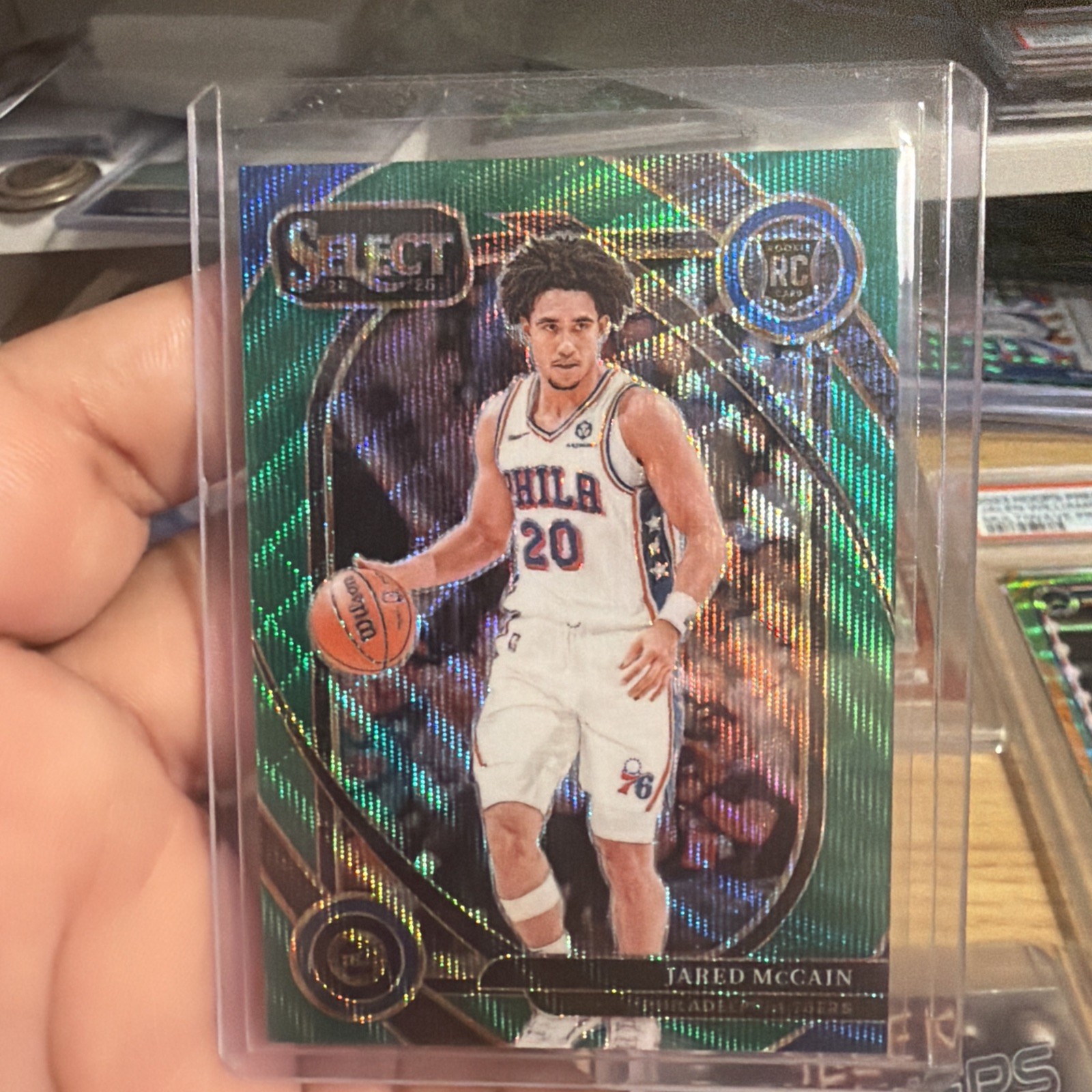 2024 PANINI SELECT #283 JARED MCCAIN COURTSIDE GREEN WAVE PRIZM RC ROOKIE /50