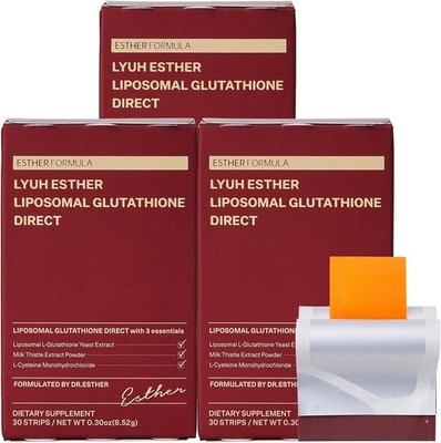 ESTHER FORMULA Liposomal Glutathione Strips 90 ct  Glutathione Direct, Antiox...