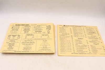 Near Complete! Sun Electric 1966 Specification Tune Up Cards #13-94 Lot Of 82