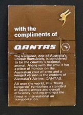 QANTAS AIRWAYS AUSTRALIA - WITH COMPLIMENTS - GOLD COLOURED TIE - LAPEL PIN *