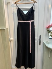 ABS Evening Dress by Allen Schwartz Collection Size 12 Black Satin Worn Once