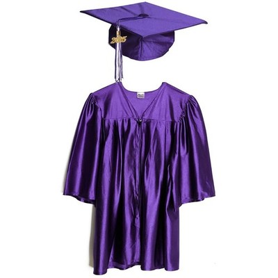 Shiny Child Graduation Cap Gown Tassel 2025 Charm Set Kindergarten Preschool