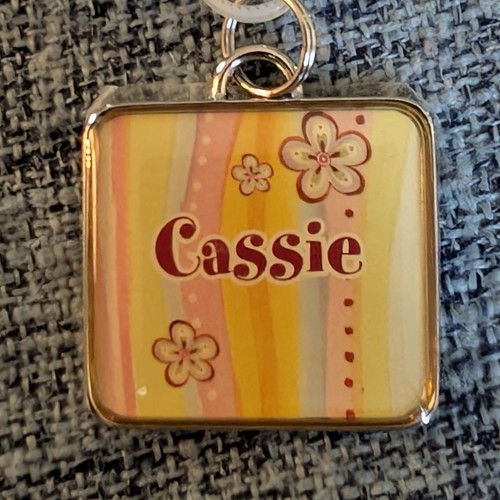 Name Charms Pendants Ganz Names Square Colorful Bracelet New Pick Name 1"x1" - Picture 14 of 28