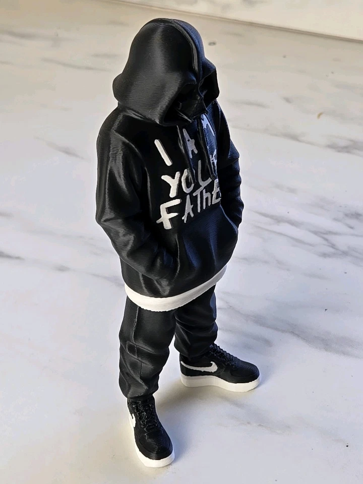 Streetwear Darth Vader 3D Printed Figure Statue – Urban Style Fan Art Hoodie 8" - Image 3 of 4