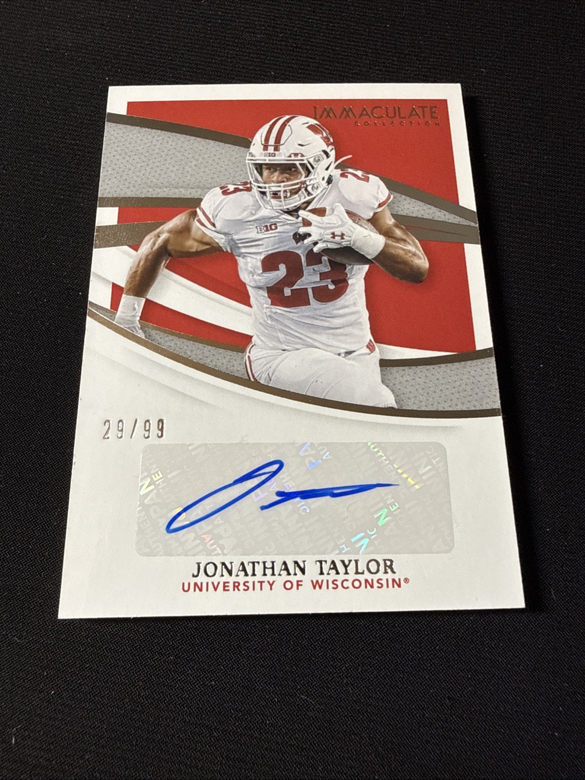 2021 Panini Immaculate Collegiate Ink #/99 Jonathan Taylor #II-JT Auto 🔥 view 3