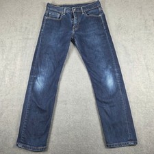 Levi's 502 Taper Fit Mens Jeans 29x30 Dark Wash Blue Good Condition 29507-0036