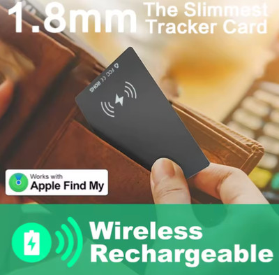 1,8mm Slim Wallet Tracker Card Apple iPhone Find My App GPS Karte Portmonee NEU￼
