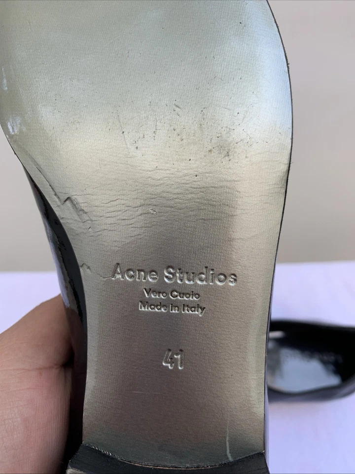 Zapatos de charol Acne Studios EU 41 / US 8 - negros sin cordones hechos en Italia  Foto 4 de 4