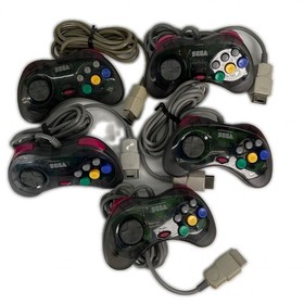 Sega Saturn Cool Pad Controller Set of 5, Working, Used, Japan