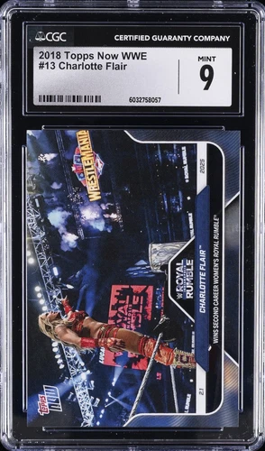 2025 TOPPS NOW WWE #13 CHARLOTTE FLAIR CGC 9