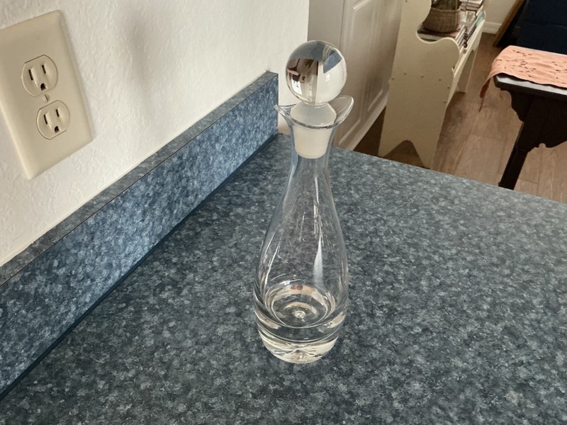 SOUTHERN LIVING AT HOME CLEAR 11.5" MANHATTAN CRUET DECANTER WITH STOPPER EUC!