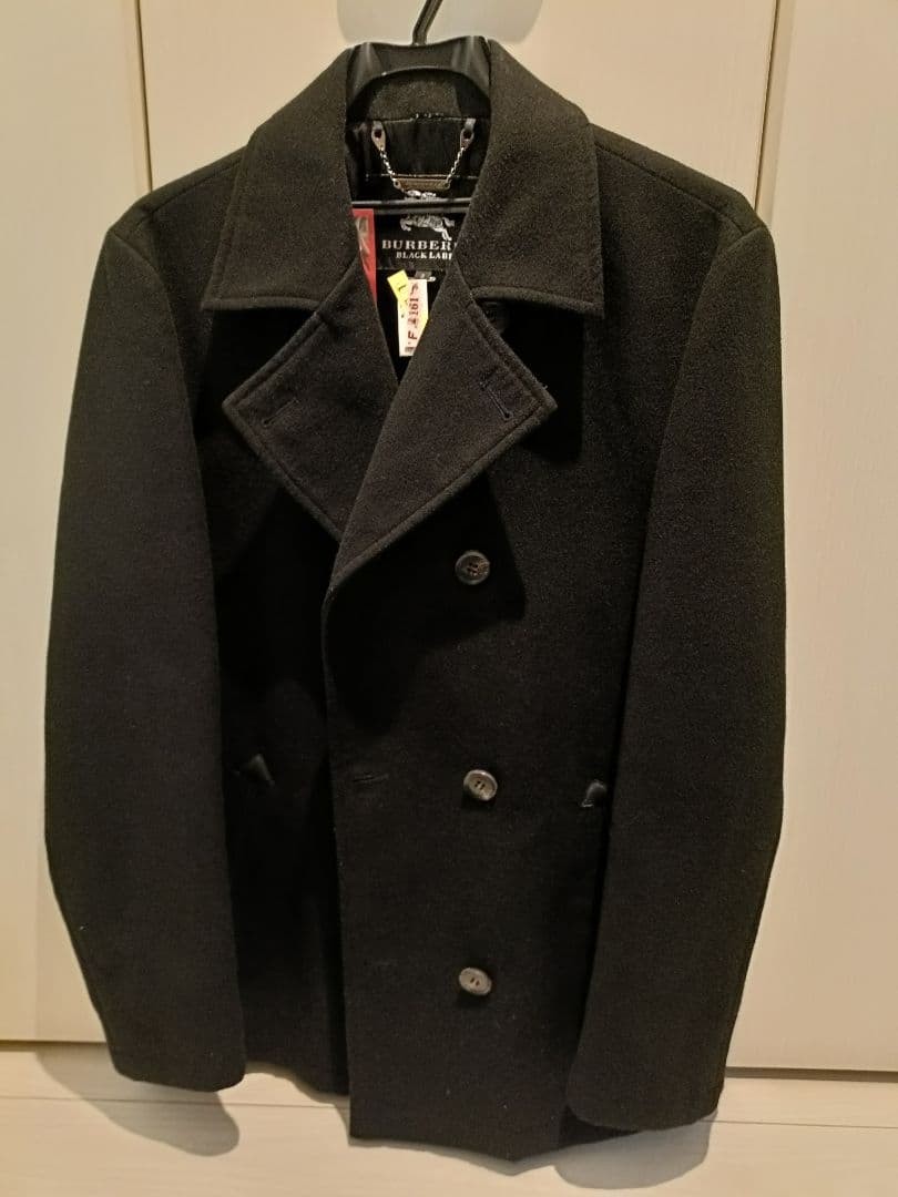 BURBERRY BLACK LABEL Black Peacoat Size 3 From Japan thumbnail 21