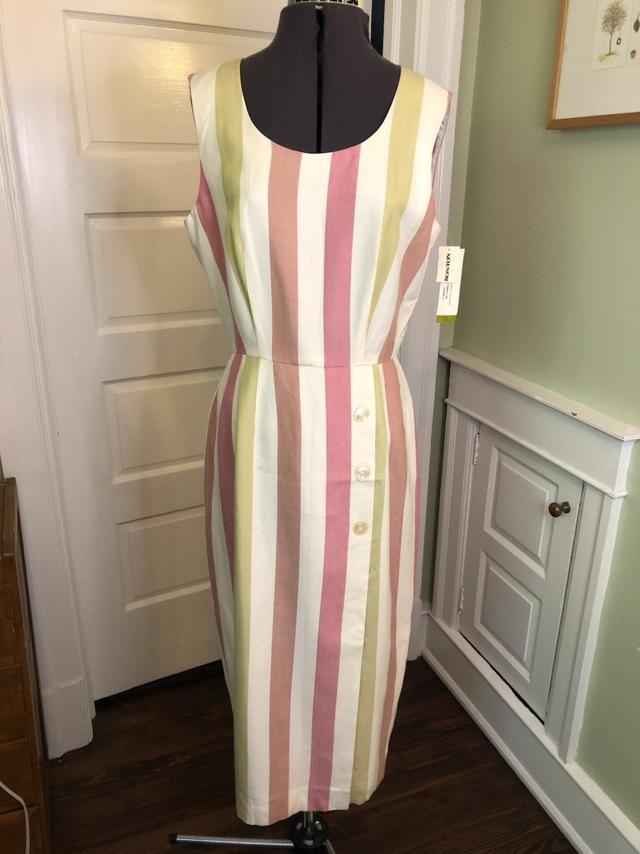 red and green striped dress Stripes Green Sleeveless Strawberry Stripe Ruffled Strap Dress main image 1