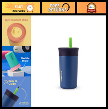 Kids Insulated Stainless Steel Tumbler with Spill-Resistant Straw, 12 Oz, Travel