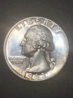 1963 Washington Quarter Silver Mirror Proof Strike Gem, Slight Toning