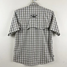 Simms Big Sky Pearl Snap Shirt Mens M Mesh Vented Fly Fishing Yellowstone MT