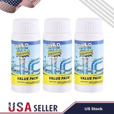 3x Fast Drain Remover Hot Sink Pipe Dredge Quick Foaming Cleaner 3.9 oz/ 110 g