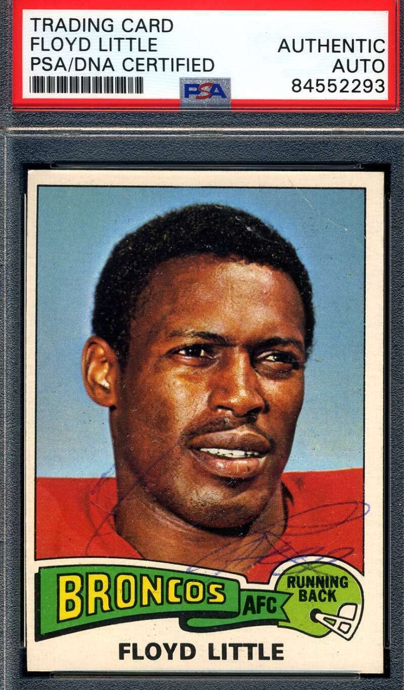 Floyd Little PSA DNA Coa Signed 1975 Topps Autograph