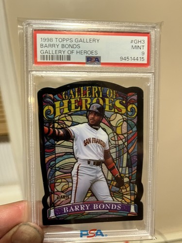 Barry Bonds 1998 Topps Gallery Of Heroes STAINED GLASS SSP PSA 9 Mint Low Pop