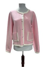 NWT 🔥 Pretty Garden 🔥 Size L Bubble Gum Pink Knit Cardigan Sweater Pockets