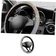 Car Steering Wheel Cover with Sparkly Rhinestones, Bling,Suitable for Colorful