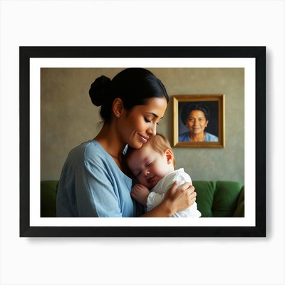 Muttertag 5 Kunstdruck gerahmt Wandbild Poster Leinwanddruck Bild