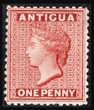 ANTIGUA SG13 1872 QV 1d Lake, Wmk CC, P12&frac12;, Mint MNG, c.&pound;200